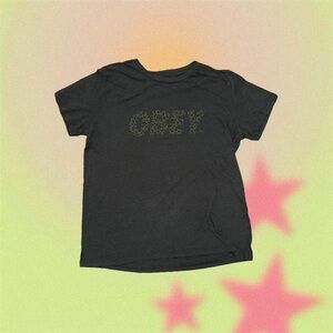 Obey Black Short Sleeve Tee Classic Crew Neck
